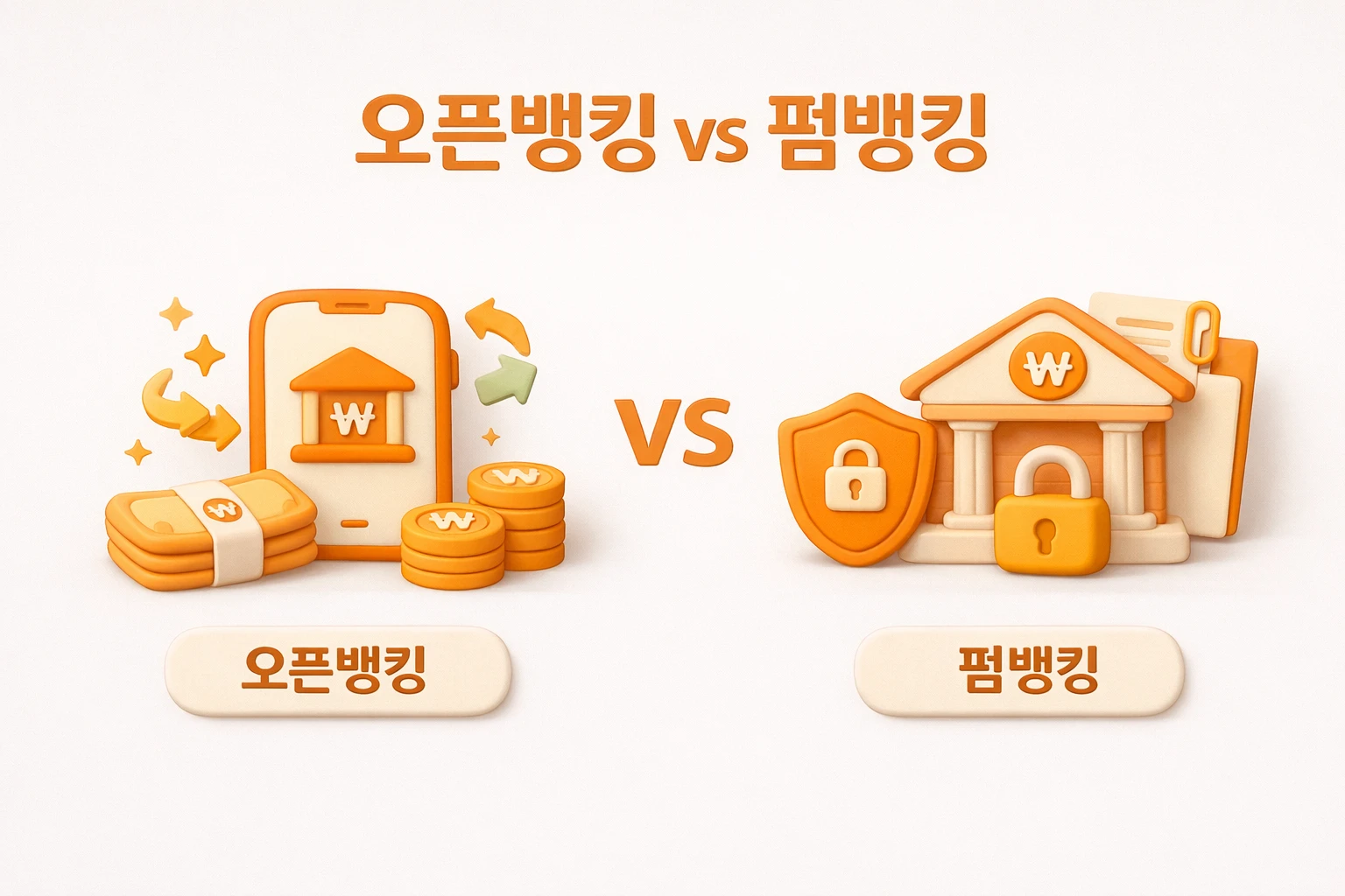 오픈뱅킹과 펌뱅킹은 뭐가 다를까요? 썸네일 이미지